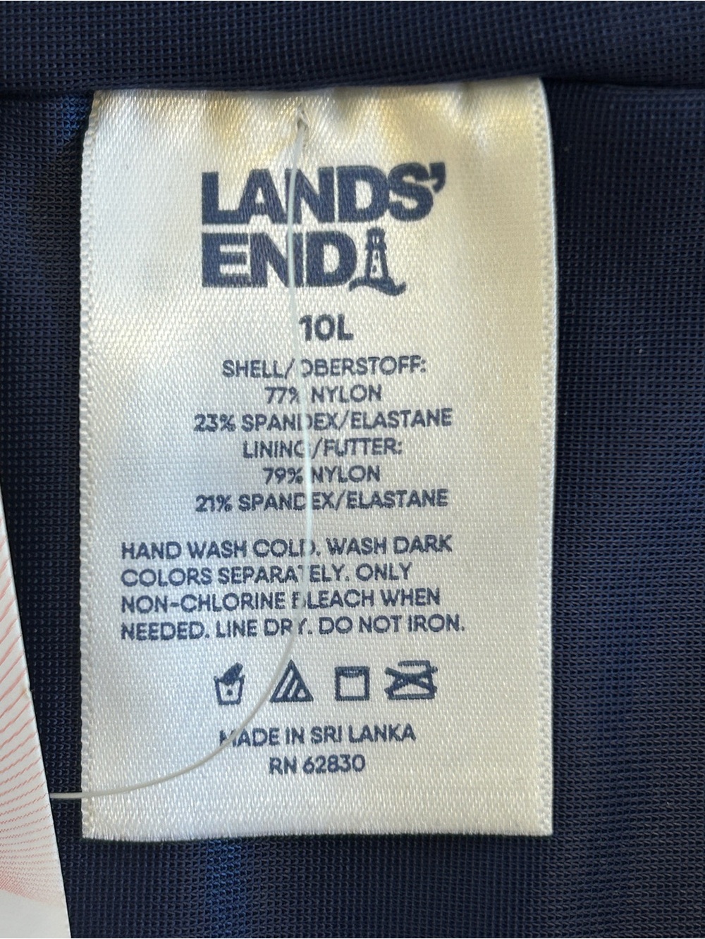 Lands' End NWT Women’s Size 10 Navy 2-Piece Swim Suit - Tankini + Swim Bottoms - Picture 9 of 16